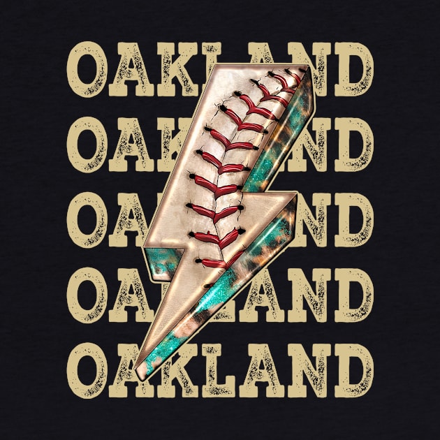 Aesthetic Design Oakland Gifts Vintage Styles Baseball by QuickMart